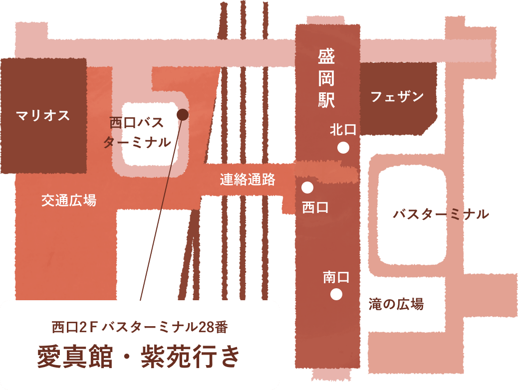 西口バスターミナル地図