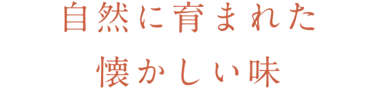 自然に育まれた懐かしい味