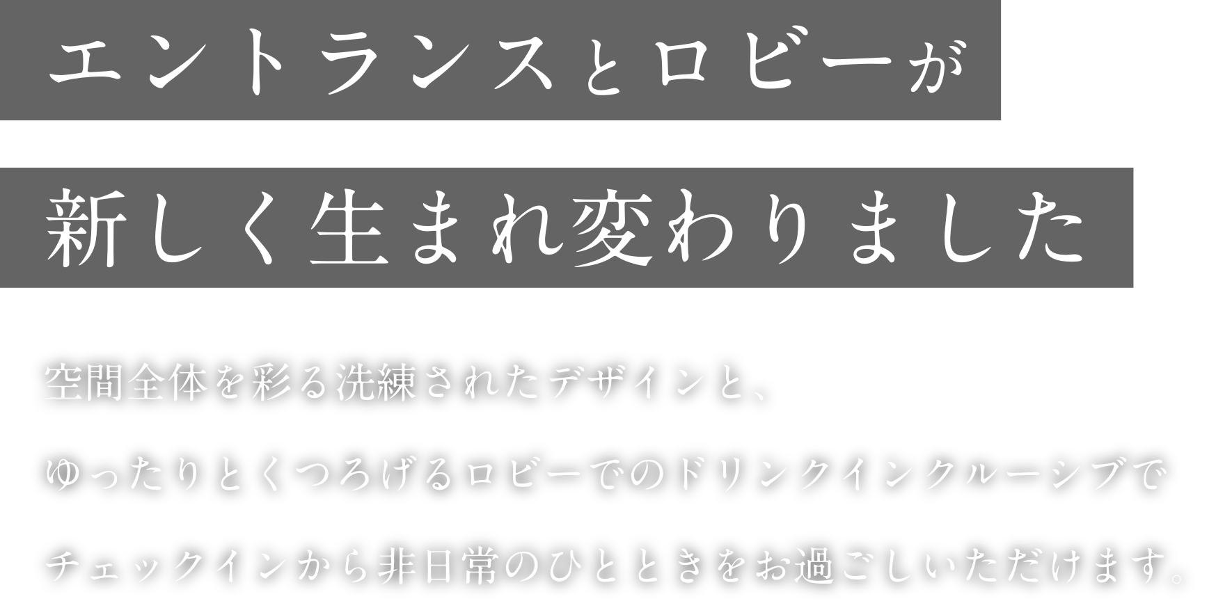 エントランスとロビーが新しく生まれ変わりました